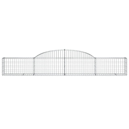 vidaXL Arched Gabion Baskets 9 pcs 300x30x40/60 cm Galvanised Iron