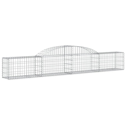 vidaXL Arched Gabion Baskets 11 pcs 300x30x40/60 cm Galvanised Iron