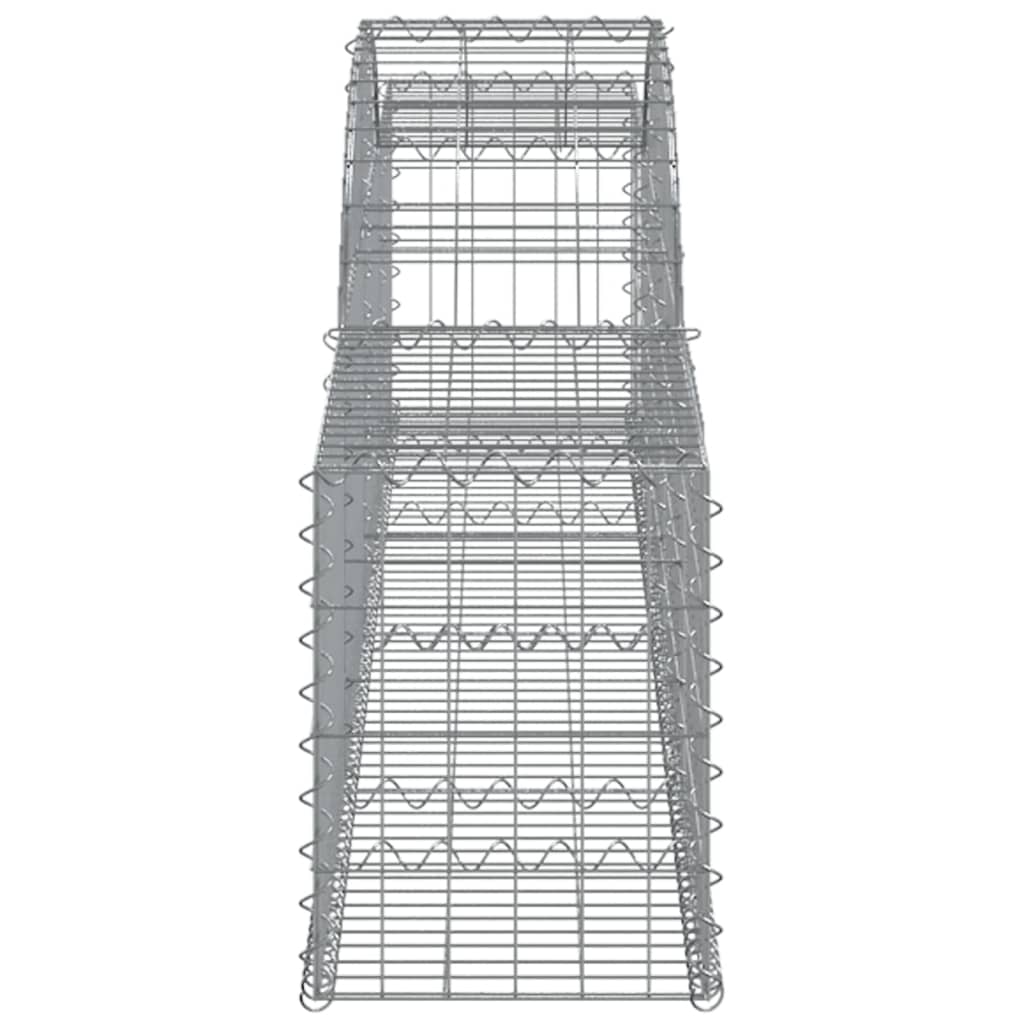 vidaXL Arched Gabion Baskets 11 pcs 300x30x40/60 cm Galvanised Iron