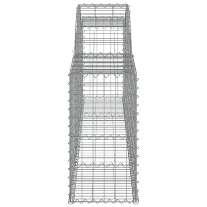 vidaXL Arched Gabion Baskets 6 pcs 300x30x60/80 cm Galvanised Iron