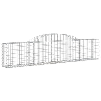 vidaXL Arched Gabion Baskets 9 pcs 300x30x60/80 cm Galvanised Iron
