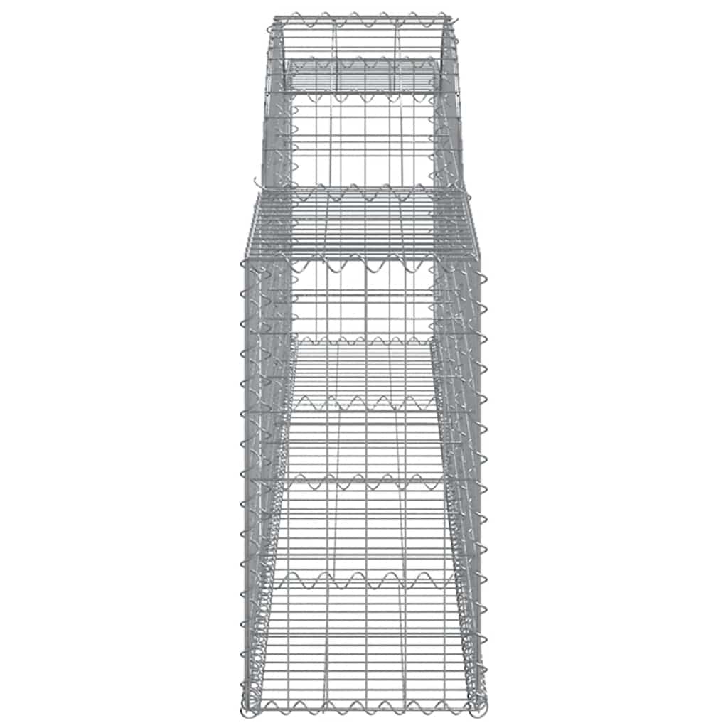 vidaXL Arched Gabion Baskets 13 pcs 300x30x60/80 cm Galvanised Iron
