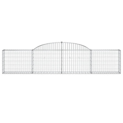 vidaXL Arched Gabion Baskets 20 pcs 300x30x60/80 cm Galvanised Iron