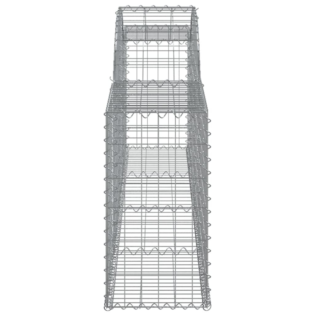vidaXL Arched Gabion Baskets 30 pcs 300x30x60/80 cm Galvanised Iron