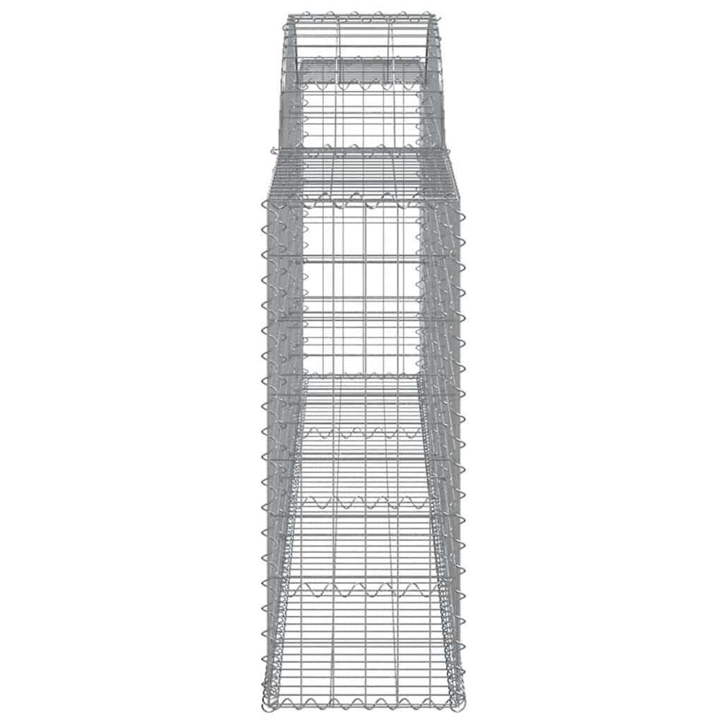 vidaXL Arched Gabion Baskets 5 pcs 300x30x80/100 cm Galvanised Iron