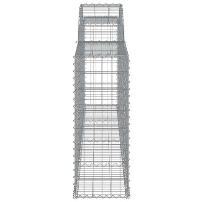 vidaXL Arched Gabion Baskets 5 pcs 300x30x80/100 cm Galvanised Iron