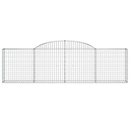 vidaXL Arched Gabion Baskets 6 pcs 300x30x80/100 cm Galvanised Iron