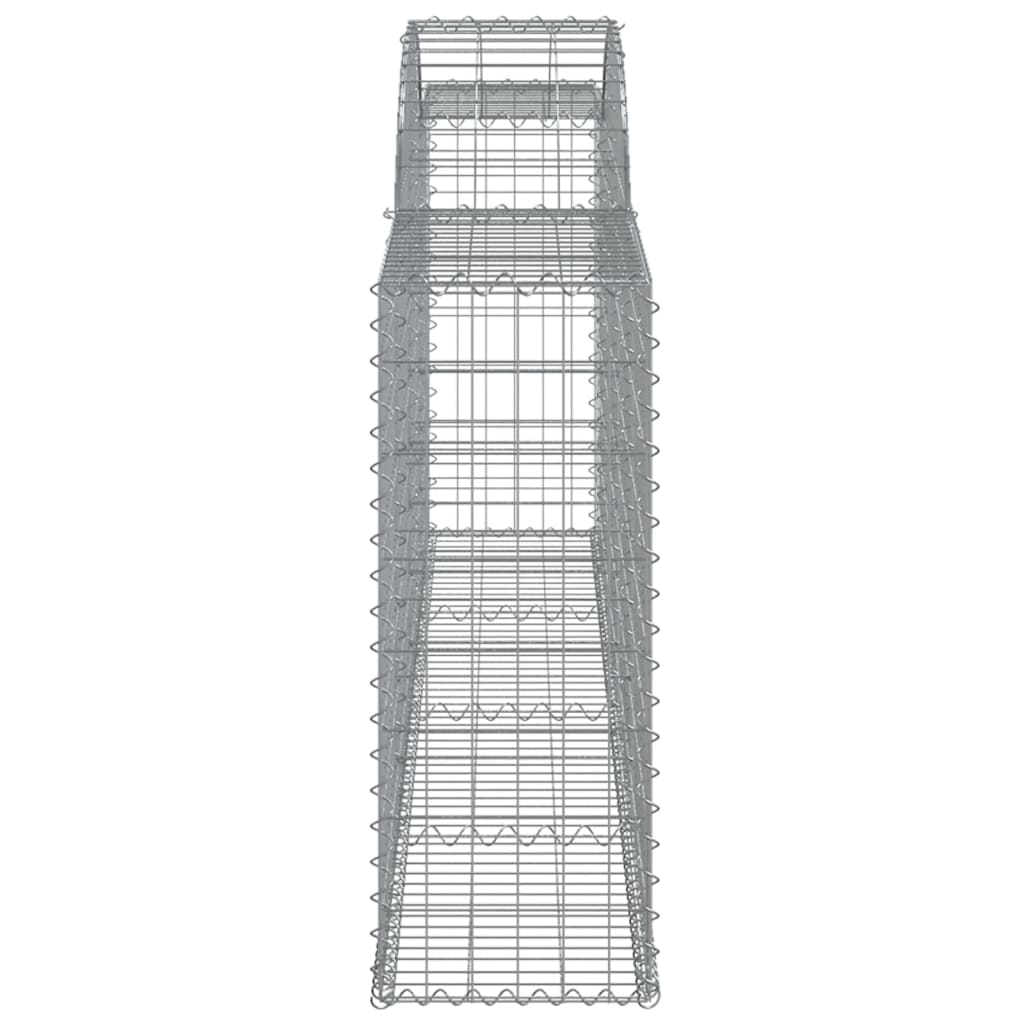 vidaXL Arched Gabion Baskets 6 pcs 300x30x80/100 cm Galvanised Iron