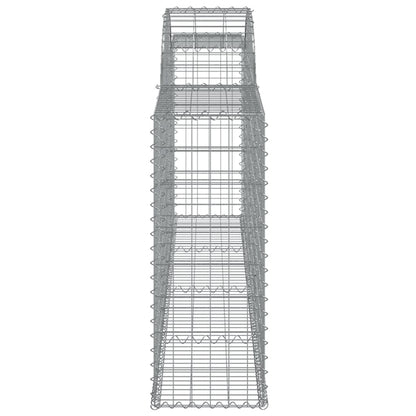 vidaXL Arched Gabion Baskets 9 pcs 300x30x80/100 cm Galvanised Iron