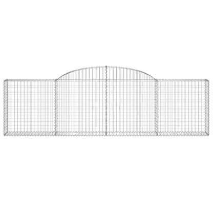 vidaXL Arched Gabion Baskets 11 pcs 300x30x80/100 cm Galvanised Iron
