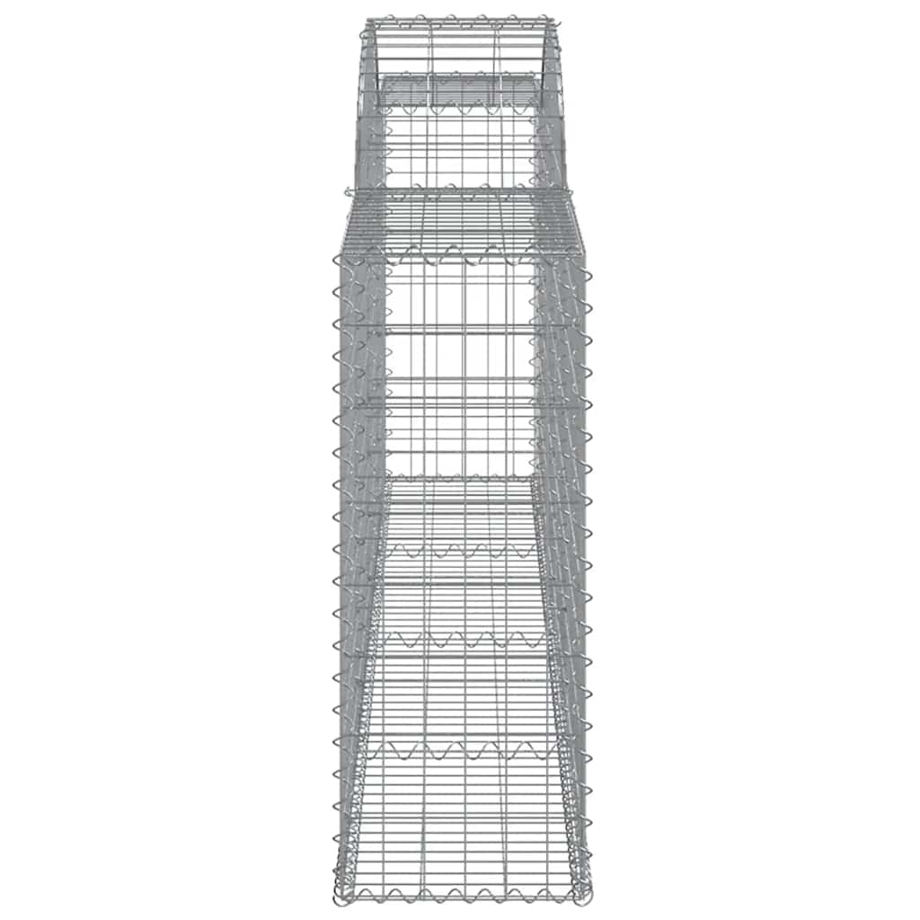 vidaXL Arched Gabion Baskets 12 pcs 300x30x80/100 cm Galvanised Iron