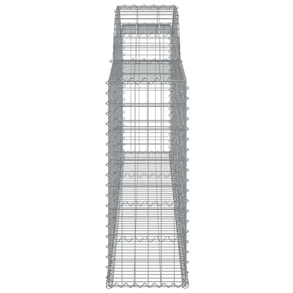 vidaXL Arched Gabion Baskets 12 pcs 300x30x80/100 cm Galvanised Iron