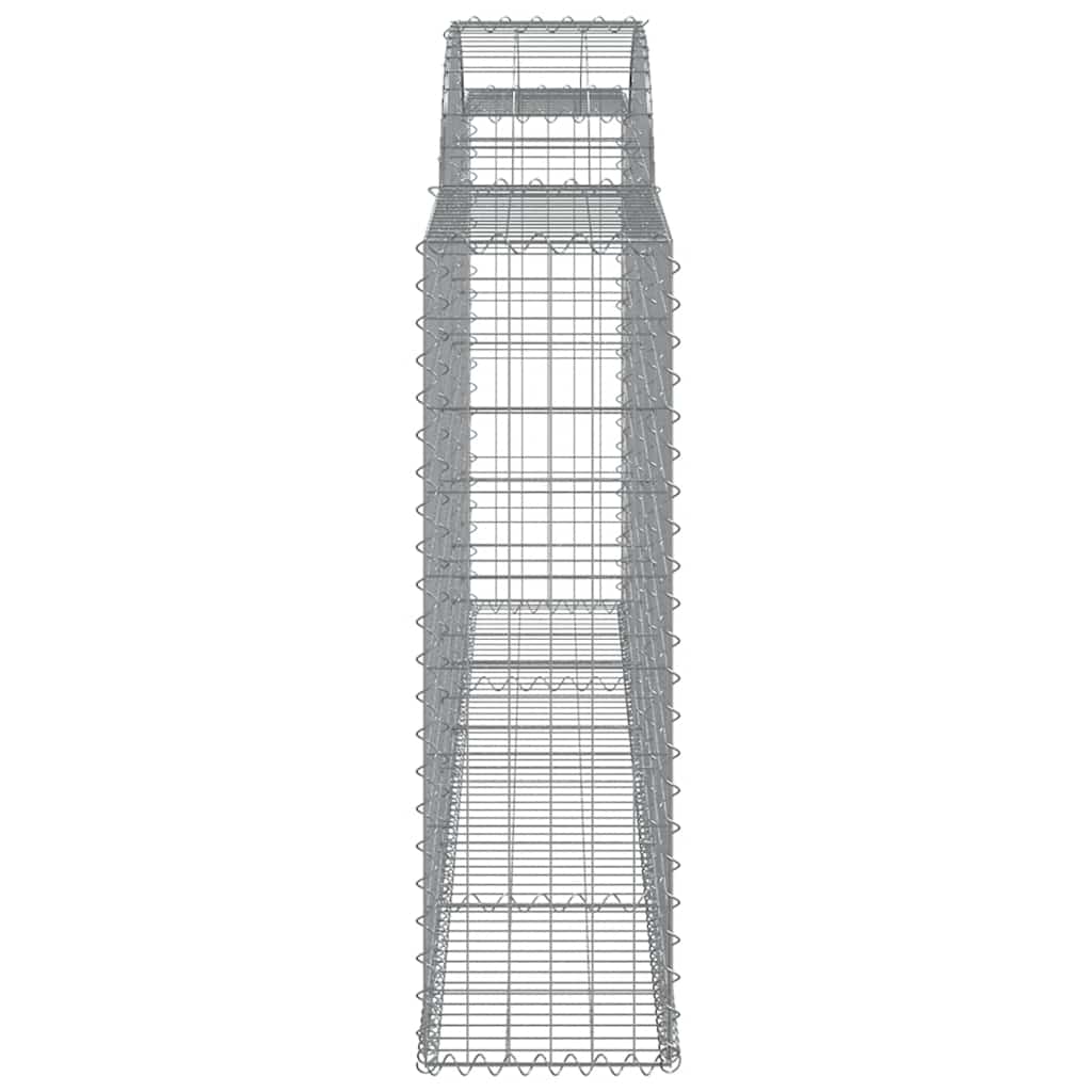 vidaXL Arched Gabion Baskets 5 pcs 300x30x100/120 cm Galvanised Iron