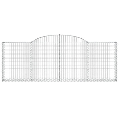 vidaXL Arched Gabion Baskets 12 pcs 300x30x100/120 cm Galvanised Iron