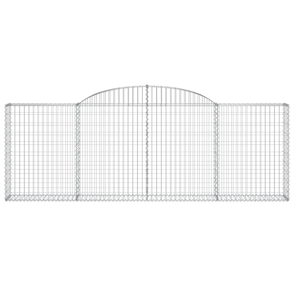 vidaXL Arched Gabion Baskets 13 pcs 300x30x100/120 cm Galvanised Iron