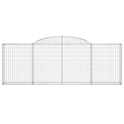 vidaXL Arched Gabion Baskets 13 pcs 300x30x100/120 cm Galvanised Iron
