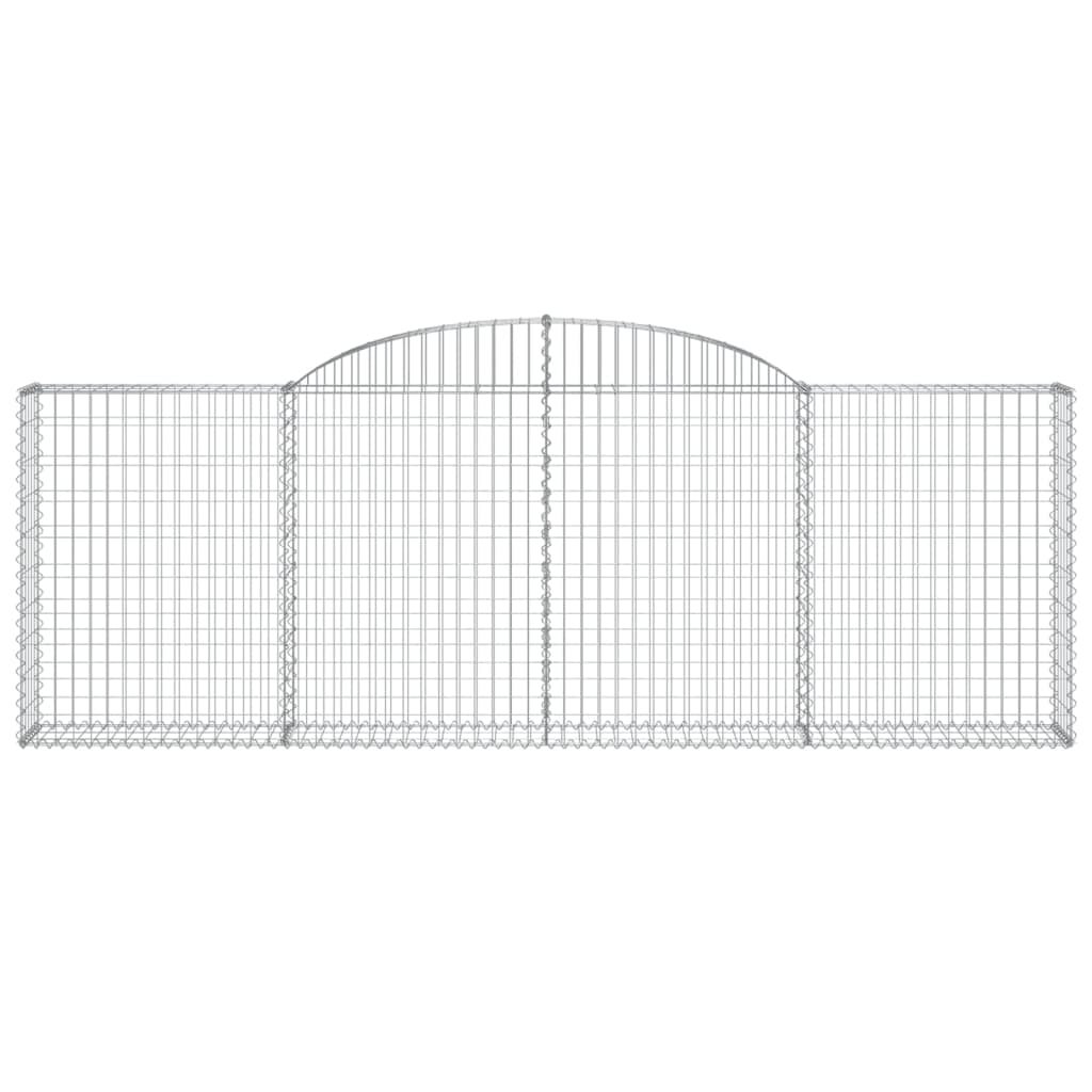 vidaXL Arched Gabion Baskets 17 pcs 300x30x100/120 cm Galvanised Iron