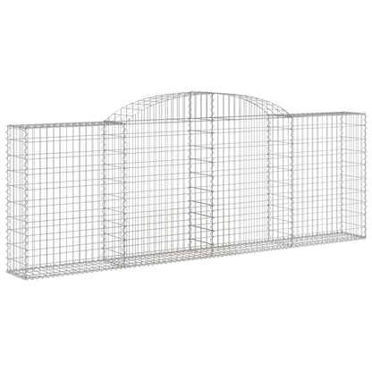 vidaXL Arched Gabion Baskets 25 pcs 300x30x100/120 cm Galvanised Iron