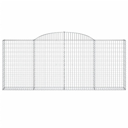 vidaXL Arched Gabion Baskets 5 pcs 300x30x120/140 cm Galvanised Iron