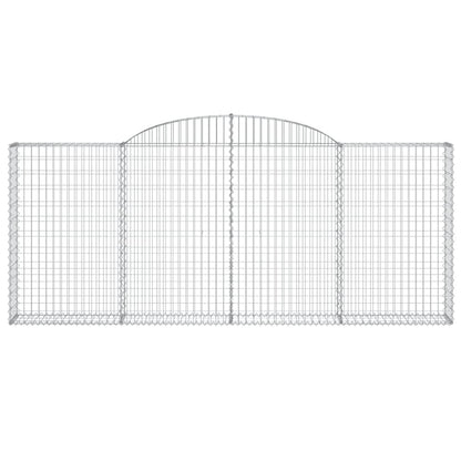 vidaXL Arched Gabion Baskets 9 pcs 300x30x120/140 cm Galvanised Iron