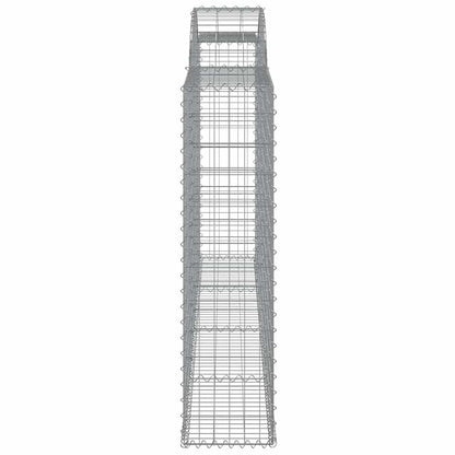 vidaXL Arched Gabion Baskets 9 pcs 300x30x120/140 cm Galvanised Iron