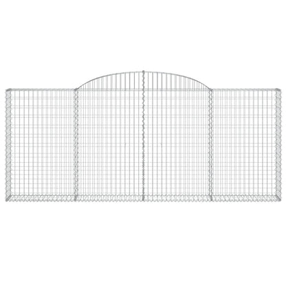 vidaXL Arched Gabion Baskets 10 pcs 300x30x120/140 cm Galvanised Iron