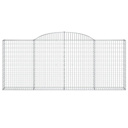vidaXL Arched Gabion Baskets 15 pcs 300x30x120/140 cm Galvanised Iron