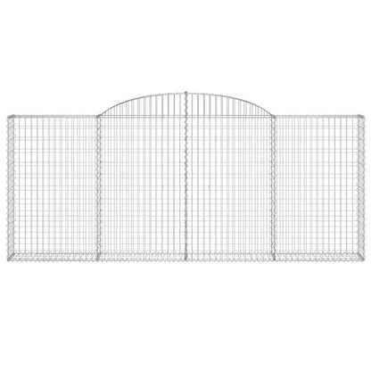 vidaXL Arched Gabion Baskets 20 pcs 300x30x120/140 cm Galvanised Iron