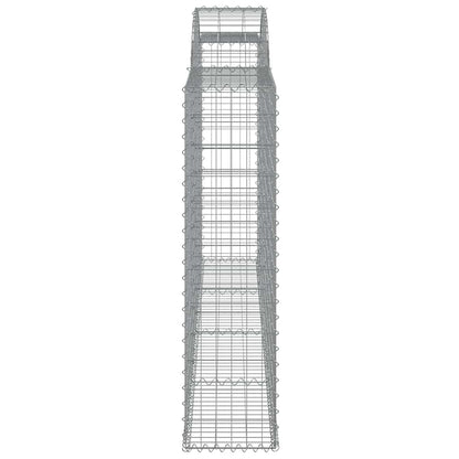 vidaXL Arched Gabion Baskets 20 pcs 300x30x120/140 cm Galvanised Iron