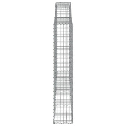 vidaXL Arched Gabion Baskets 2 pcs 300x30x160/180 cm Galvanised Iron