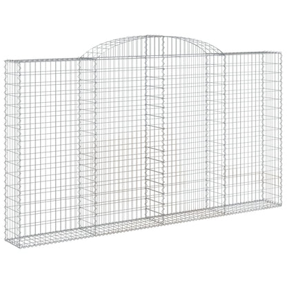 vidaXL Arched Gabion Baskets 3 pcs 300x30x160/180 cm Galvanised Iron