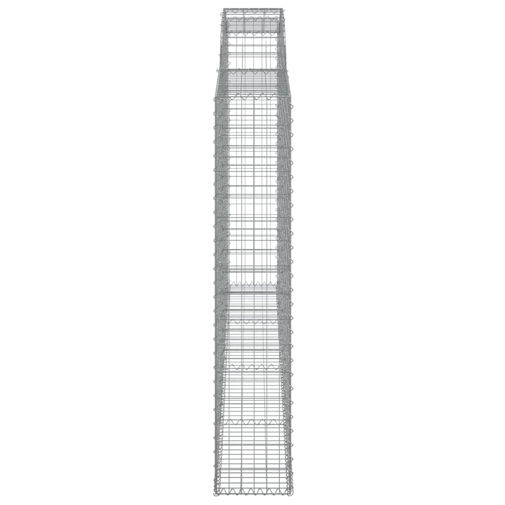 vidaXL Arched Gabion Baskets 3 pcs 300x30x160/180 cm Galvanised Iron