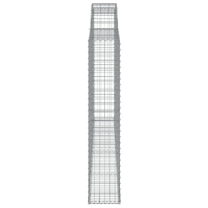 vidaXL Arched Gabion Baskets 3 pcs 300x30x160/180 cm Galvanised Iron