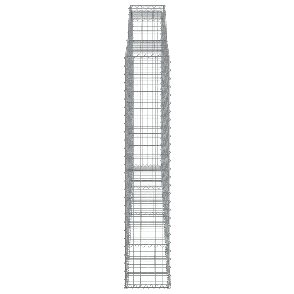 vidaXL Arched Gabion Baskets 4 pcs 300x30x160/180 cm Galvanised Iron