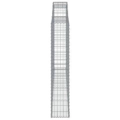 vidaXL Arched Gabion Baskets 5 pcs 300x30x160/180 cm Galvanised Iron