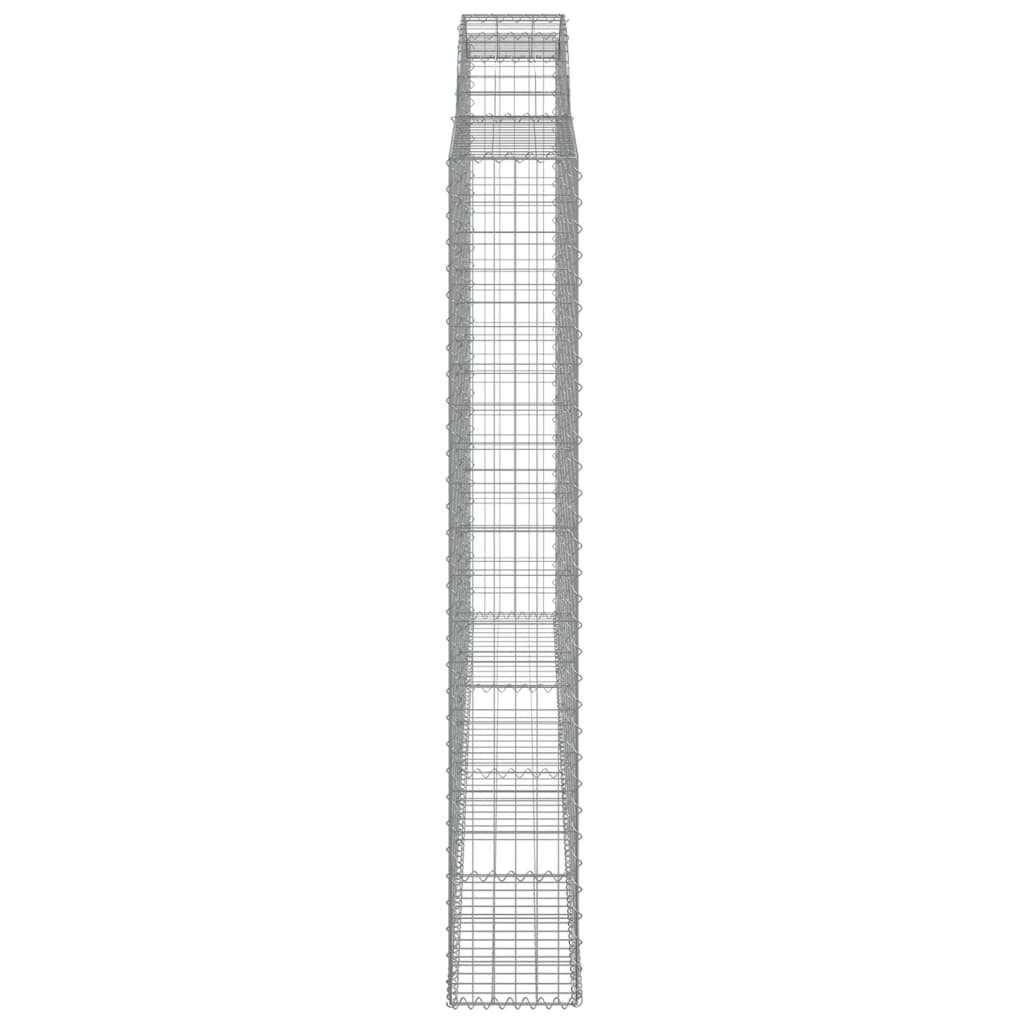 vidaXL Arched Gabion Baskets 2 pcs 300x30x200/220 cm Galvanised Iron