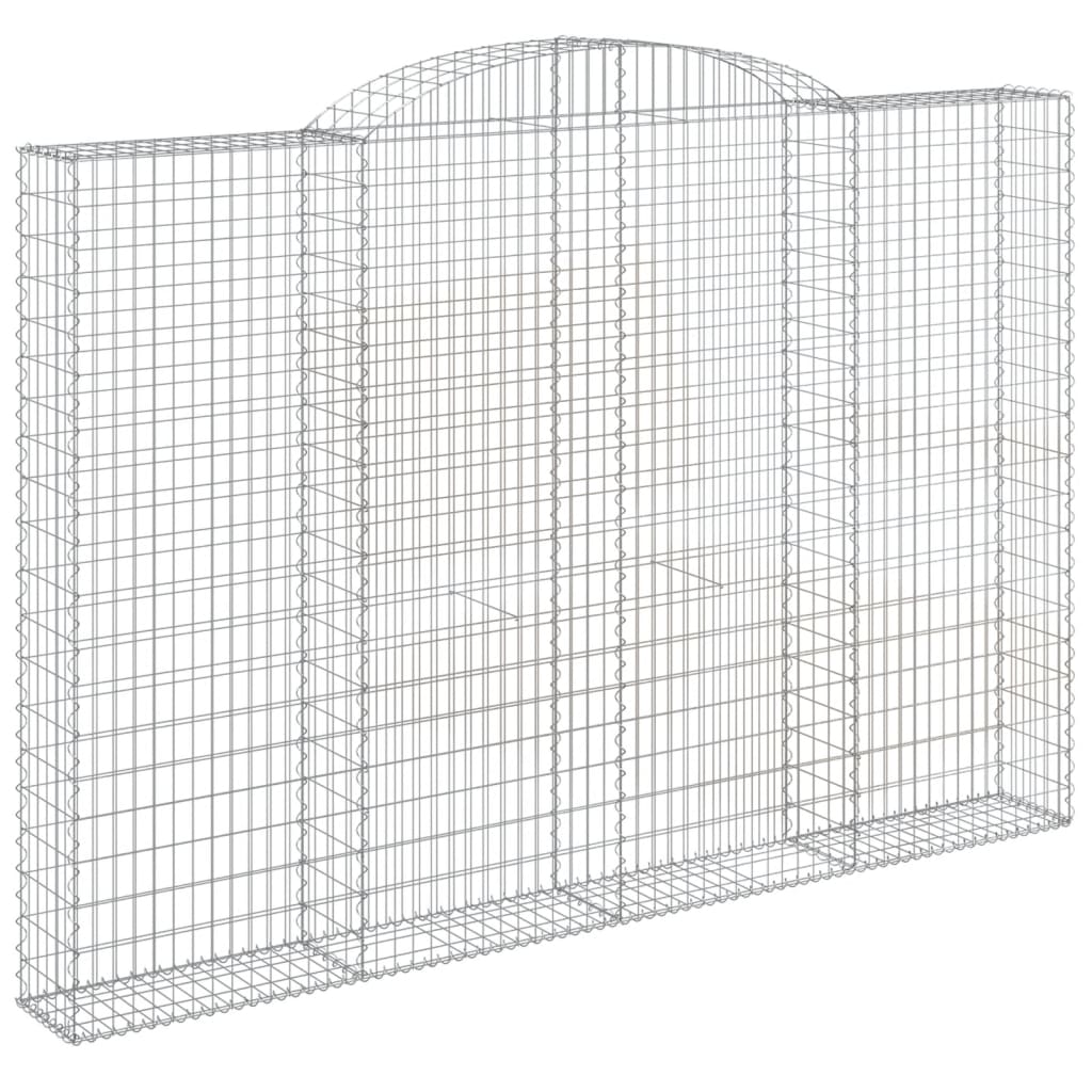 vidaXL Arched Gabion Baskets 3 pcs 300x30x200/220 cm Galvanised Iron