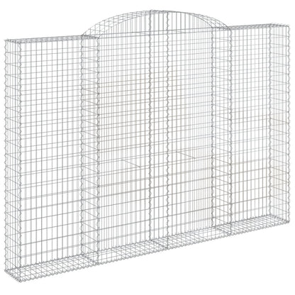 vidaXL Arched Gabion Baskets 3 pcs 300x30x200/220 cm Galvanised Iron
