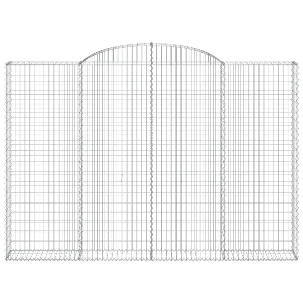 vidaXL Arched Gabion Baskets 3 pcs 300x30x200/220 cm Galvanised Iron