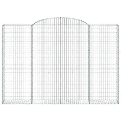 vidaXL Arched Gabion Baskets 3 pcs 300x30x200/220 cm Galvanised Iron