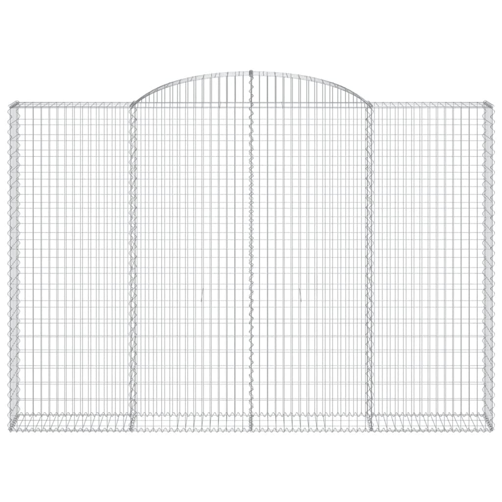 vidaXL Arched Gabion Baskets 5 pcs 300x30x200/220 cm Galvanised Iron