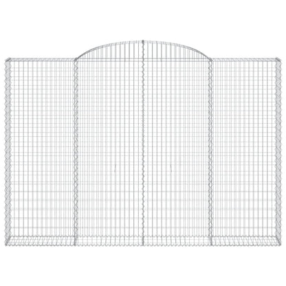 vidaXL Arched Gabion Baskets 5 pcs 300x30x200/220 cm Galvanised Iron