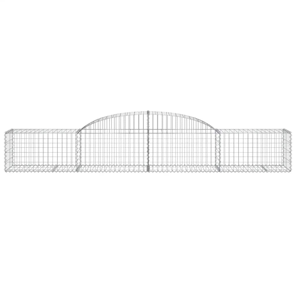 vidaXL Arched Gabion Baskets 2 pcs 300x50x40/60 cm Galvanised Iron