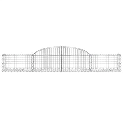 vidaXL Arched Gabion Baskets 2 pcs 300x50x40/60 cm Galvanised Iron