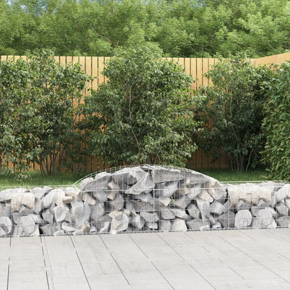 vidaXL Arched Gabion Baskets 3 pcs 300x50x40/60 cm Galvanised Iron