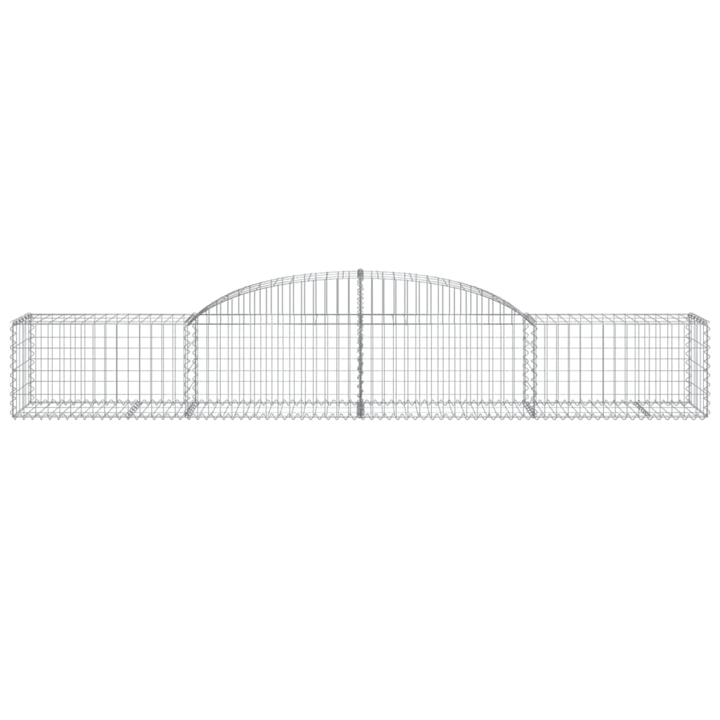 vidaXL Arched Gabion Baskets 4 pcs 300x50x40/60 cm Galvanised Iron