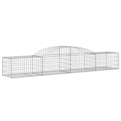 vidaXL Arched Gabion Baskets 8 pcs 300x50x40/60 cm Galvanised Iron