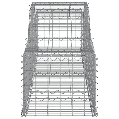 vidaXL Arched Gabion Baskets 8 pcs 300x50x40/60 cm Galvanised Iron