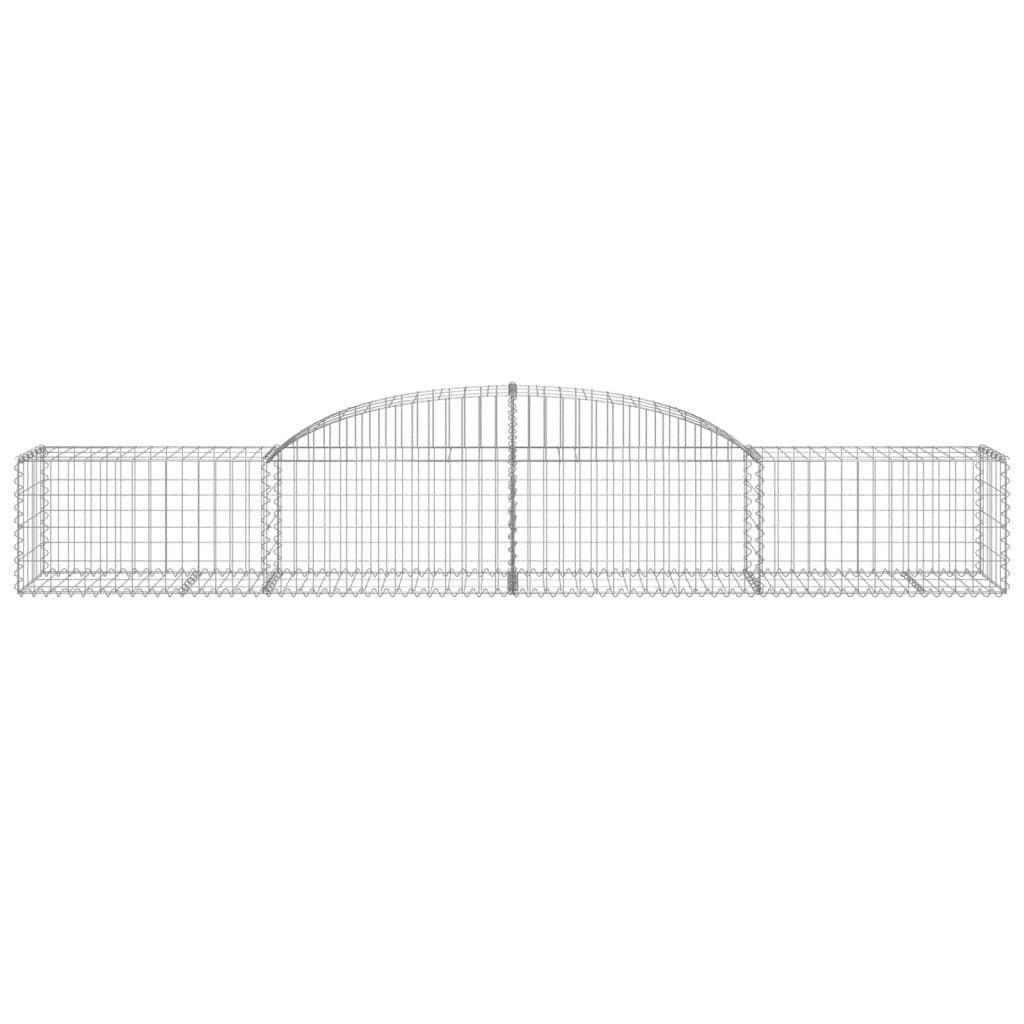 vidaXL Arched Gabion Baskets 10 pcs 300x50x40/60 cm Galvanised Iron