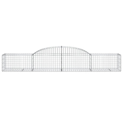 vidaXL Arched Gabion Baskets 10 pcs 300x50x40/60 cm Galvanised Iron